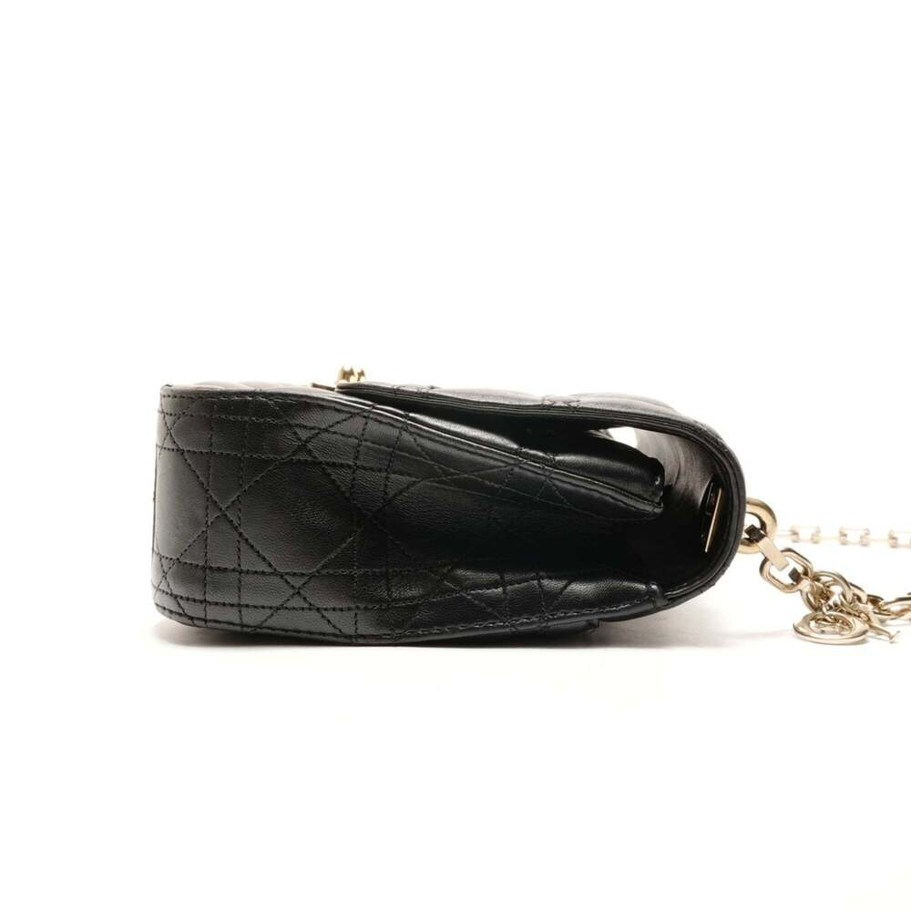 CHRISTIAN DIOR Black Leather Shoulder Bag - Picture 4 of 13